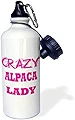 ローズWB _ 174916 _ 1 " CrazyアルパカLady "スポーツウォーターボトル、21オンス、ホワイト