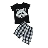 YideaHome 子供服 幼児服 キッズ 半袖 Tシャツ ＆ パンツ 上下セット 狐柄 寝間着 かわいい プレゼント