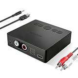 eppfun LE Audio Auracastトランスミッター テレビ用【スマートフォンのAuracast機能アップグレード】RCA・AUX・光デジタル対応 Auracast 低遅延 オーディオ 送信機