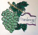 Chardonnay grapes on the Vine装飾セラミック壁アートタイル4 x 4
