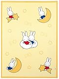西川 リビング ミッフィー ベビー用 綿毛布 85×115cm BRゆめ イエロー