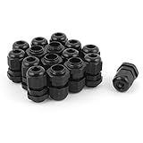 uxcell ケーブルグランド コネクター PG9 防水 プラスチック 4-8 mm ワイヤ 16本入り