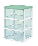 サンコープラスチック 衣類収納3段 エルピス 幅50×奥44.1×高69.3cm ソフトグリーン