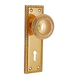 Adonai Hardware Elnathan Brass Door Knob with Plate