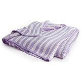 CoCaLo Lattice Bamboo Baby Knit Stroller Blanket (Lavender & White) by CoCaLo Collection