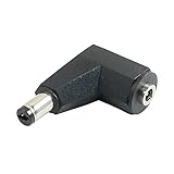 ZUUN (ズーン) DC端子変換アダプタ L型 メス 外径 3.5mm 内径 1.1mm → オス 外径 5.5mm 内径 2.1mm 24V 5Aまで対応 口径変換 (メス 3.5φ/1.1φ→ オス 5.5φ/2.1φ L型)