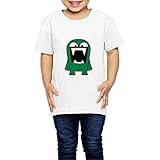 面白い ボーイとガール クールなモンスター Ｔシャツ 体に合う White Size 5-6 Toddler