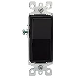 Leviton 5601-2E 15 Amp, 120/277 Volt, Decora Rocker Single-Pole AC Quiet Switch, Residential Grade, 