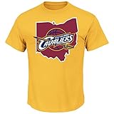 Lebron James Cleveland Cavaliers # 23 NBAメンズレコードホルダーPlayer Tシャツゴールド L