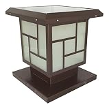 Antique Metallic Bronze Metal 12 SMD LEDs Solar Post Light [並行輸入品]