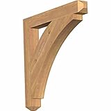 Ekena Millwork BKT04X30X30THR04SWR Thorton Craftsman Smooth Bracket, 3.5 Width x 30 Depth x 30 Heigh