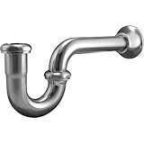 Keeney K100BN 20-Gauge 1-1/4-Inch by 1-1/4-Inch P-Trap, Brushed Nickel [並行輸入品]