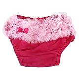 【ノーブランド品】赤ちゃん おむつカバー 出産祝い ギフト プレゼント ショーツ パンツ　ボウ 飾り (ピンク)