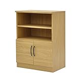 食器棚 幅60 ストレージボード ロータイプ 棚4段 可動棚 扉 引き戸 両開き 木製 ナチュラル 完成品