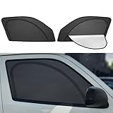 【2in1 サンシェード+カーテン 一体式】MWWM トヨタ ハイエース 標準 200 サンシェード メッシュカーテン サイド用 レジアスエース カーシェード マグネット 換気 UVカット 防虫 運転席 助手席 遮光 断熱 車中泊・夏対策に最適 日よけ アクセサリー 収納袋付き 2枚