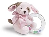 BearingtonベビーWiggles Plush Puppy Dog Shaker Rattle (ピンク) 5 "