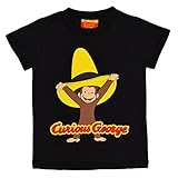 アスナロ（トップス 半袖tシャツ） 半袖Tシャツ ベビー 男の子 子供 おさるのジョージ プリント80 ブラック