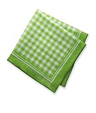 ガーゼハンカチ・チェック柄（５色展開） (グリーン)