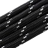 紗や工房 パラコード ハンドメイド用 カラーコード 太さ 4mm 長さ 2m ストライプ ブラックスノー ハンドメイド アクセサリーパーツ