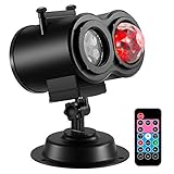 fitfirstクリスマスライトプロジェクタ、2 in 1 Ripple Ocean Light with 12スライドパターン、防水アウトドア/インドア風景装飾照明クリスマス、ハロウィン、誕生日パー