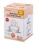 Simba BPA Free Wide Neck Anti-colic Nipple (Round Hole) (0~6M, set of 2) by Simba