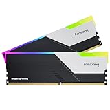 Fanxiang 64GB DDR5 【RGB発光型】（32GB×2枚） 6400Mhz CL40 デスクトップPC用メモリ 1.35V LEDライト ヒートシンク付き Intel XMP 3.0 オーバークロック可能なメモリ AMD& Intel対応 高性能 低消費電力 ゲーム ストリーミング プロフェッショナル作業用 マルチタスクに最適 無期限保証
