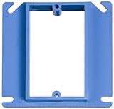 Carlon a413コンセントボックスカバー、正方形、Raised、1ギャング、4インチ、ブルー