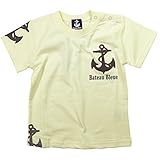 《初夏盛夏対応》 BateauBleue(バトーブルー) 天竺アンカーPt半袖Tシャツ 80cm /Iv NO.AH-1651311