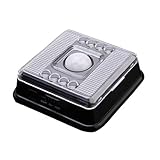 センサーライト，SODIAL(R) 黒いPIR赤外線8LEDアートモーションセンサー検出器　インドアナイトライト　ランプ　ワイヤレス