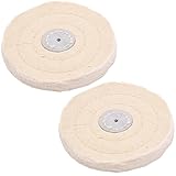 JINTONG 仕上 研磨 用 127 mm 5インチ コットン 布 バフ ホイール 2 個 セット 両頭 グラインダー にも 作業