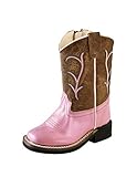 Old West toddler-girls ' Leather Boot Square Toe – bsi1820 US サイズ: 5.5 Infant カラー: ピンク