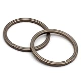 [TUNUKE] チタン キーリング TC4 チタンリング 8 10 12 14 16 18 20 25 30 35 50 丸型 平打ち スライド (25mm x4個, Sダークグレー)
