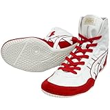 ホワイト×ホワイト×レッド アシックス レスリングシューズ ライナースポーツオリジナルデザイン ボクシングシューズ A533