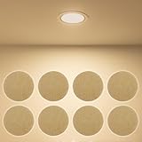 EdisonBrain 減光シート 遮光 防眩 直径7.5cm スポット ライト カバー シャンデリア LED フィルター シート ランプ ディフューザー ベージュ (8枚セット)