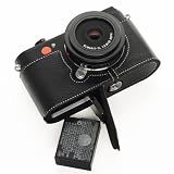 [恵＼イーサン] TP Original Leica CL 専用 オープナブルタイプ ハンドメイド本革 ボディケース 互換 電池交換便利 底面開閉 ハンドメイド本革ハーフカメラケースバッグカバー (ブラック)