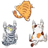 車のステッカー 猫のステッカー 車の窓のステッカー 車の傷隠されたステッカー 壁のステッカー 創造的な装飾 車の装飾 かわいい方法 3pcs [並行輸入品]