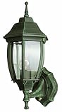 Trans Globe Lighting 4470 BK 15-3/4-Inch 1-Light Outdoor Up Wall Lantern, Black [並行輸入品]
