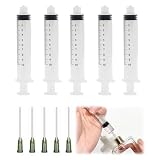 ADOFUN 液体用注射器【5枚10ml 】シリンジ 10ml 科学実験室、給餌ペット、インク注入、オイルまたは接着剤アプリケーター用 小動物の液剤 流動食（液体）注入 注入に便利