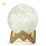[ホット] Goline LED 3d印刷Moonランプ、5.9-inch保育園Night Light for Kids、装飾Moon In My Room、暖かい&クールホワイト無段階調光機能付き、
