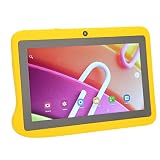 HDタブレット、4GB 32GB 7インチ 1960x1080 IPS キッズタブレット USプラグ 100-240V 5MP フロント 8MP リア 10.0用写真用 (黄色)