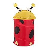 ハニー・缶・ドゥHMP-02057ミディアムキッズポップアップ洗濯物用かご - レディーバグ