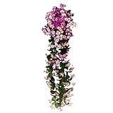 MagiDeal人工シルクフラワーバイオレットHangingアイビーガーランドウェディングパーティーホームインテリア