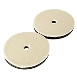 2枚入り ポリッシャー用 ウールパッド バフ研磨 研磨パッド 平面 細目 180mm