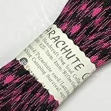 ■パラコード4mm7芯／Paracord 7Strand 4mm／120カラー■15ｍ■ (136:ピンク＆ブラック)