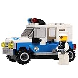 Happy Cherry 95-Piece Swat Arrest Car Plastic Educational Toys Building Block Set - Best Gift for Bo