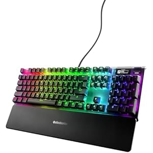 SteelSeries ラピッドトリガー 搭載 ゲーミングキーボード 有線 日本語配列 磁気ホール効果センサー OmniPointスイッチ 有機ELディスプレイ搭載 Apex Pro JP 64629