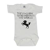 KiddieCo Baby g.o.t. StallionホワイトボディスーツBLK印刷 US サイズ: 12-18 months カラー: ホワイト