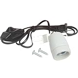 AWE-LIGHT プラグ 中間スイッチ付 ソケット電源コード 1.3 m ホワイト (調光 スイッチ)