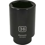 Dynamic Tools D014236 1/2 Drive 6 Point Metric Impact Socket with 36mm Deep Length by Dynamic Tools