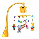 Baby Nursery Mobiles Cribおもちゃ – 安全で赤ちゃん動物ベッドベル音楽おもちゃサウンド回転for Infant